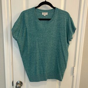 Teal Short Sleeve sweater top